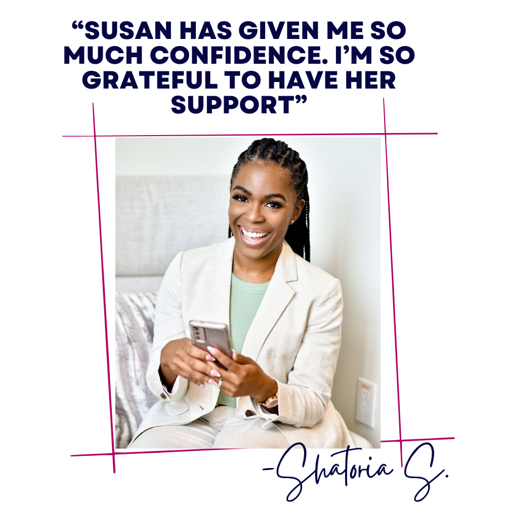 Picture of member Shatoria and a written testimonial