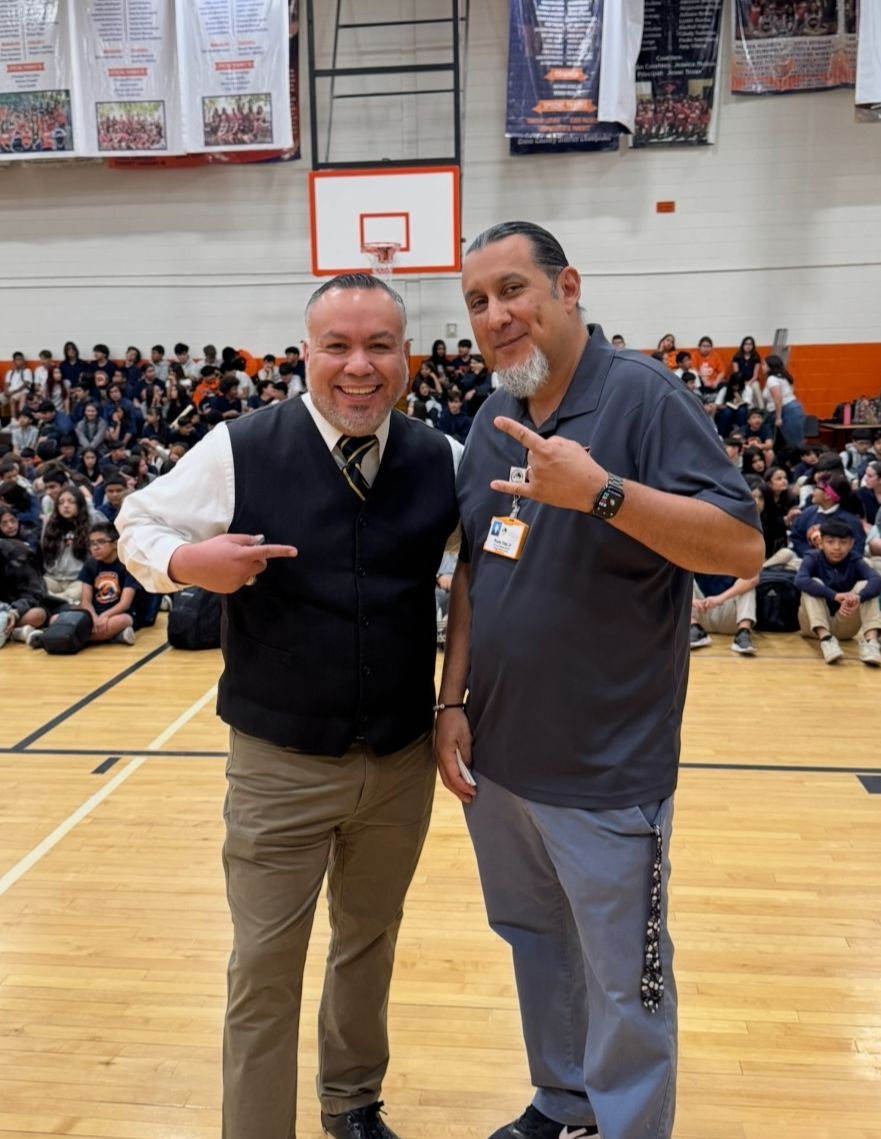 Fabian with Principal in El Paso, Texas