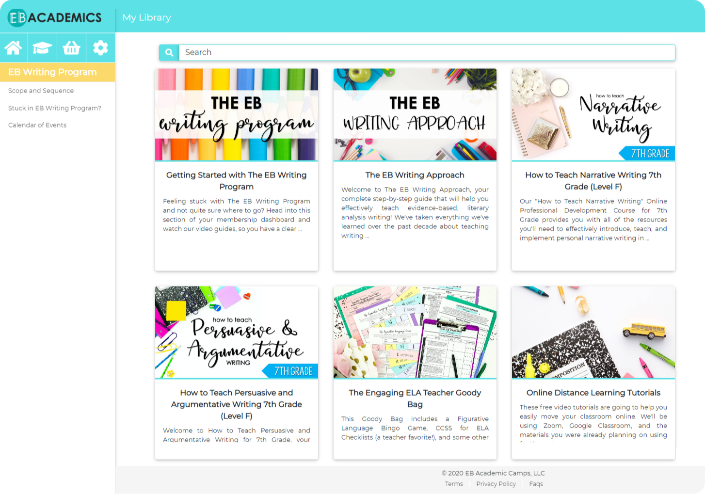 EB Academics dashboard