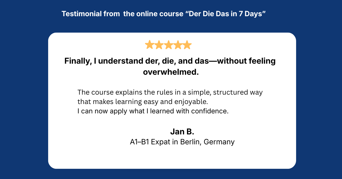 Expat in Berlin finally understanding German articles without overwhelm