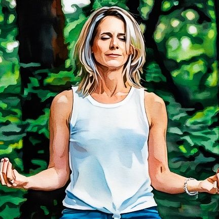 Photo of Dr. Sue McCreadie Founder of Soulfull Medicine Meditating and Smiling