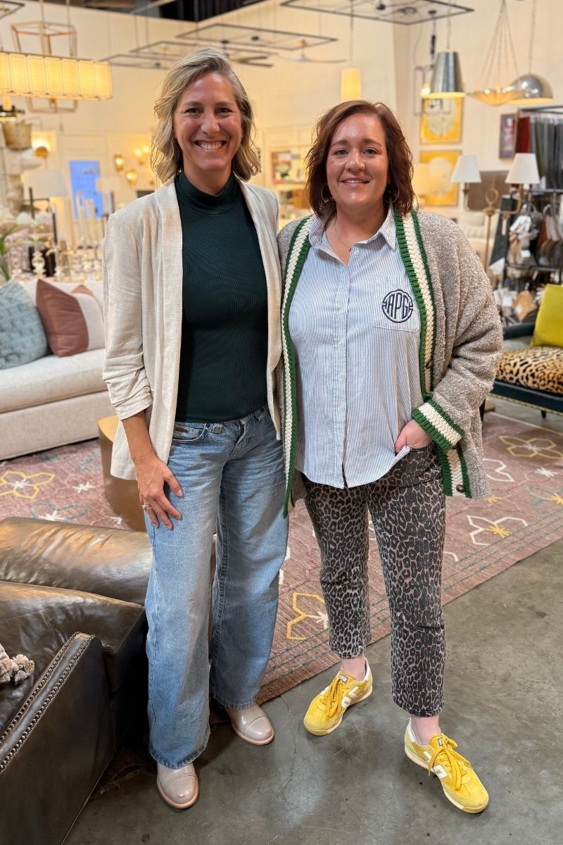 Ciara Stockeland with business owner featured in the Retail Rescue video series