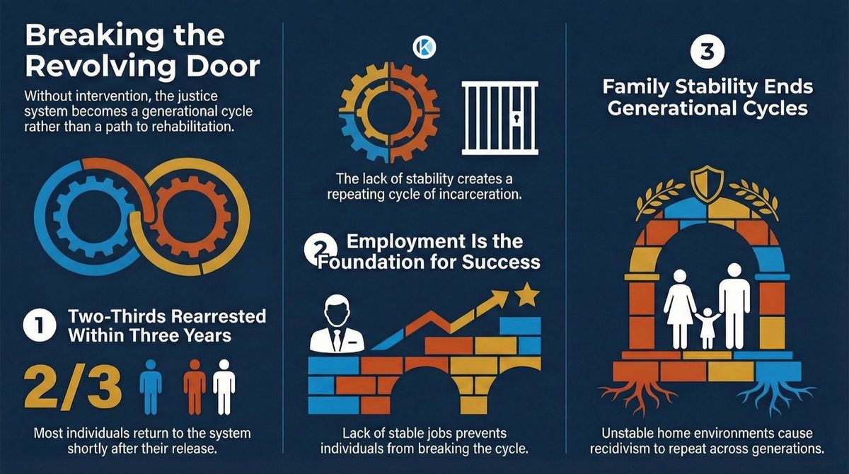 The revolving door of recidivism - cycle of incarceration and release