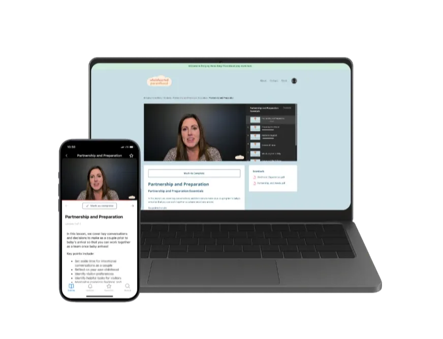Pediatric Nurse Practitioner led online course modules on laptop and mobile