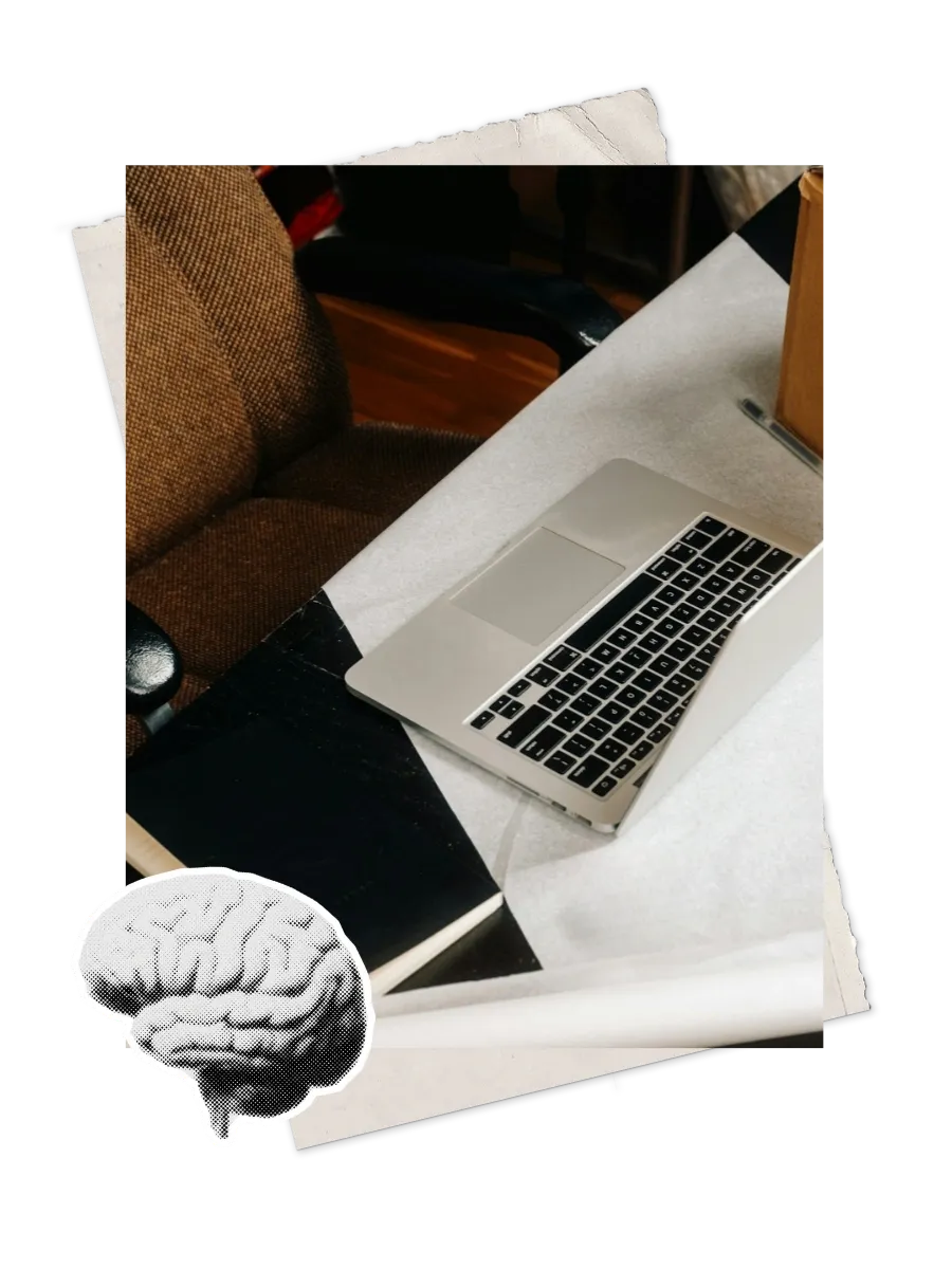 Professional workspace with notebook and laptop for legal career coaching