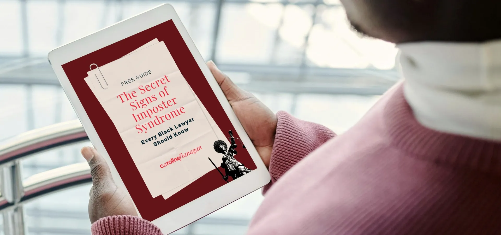 the secret signs of imposter syndrome shown in a tablet