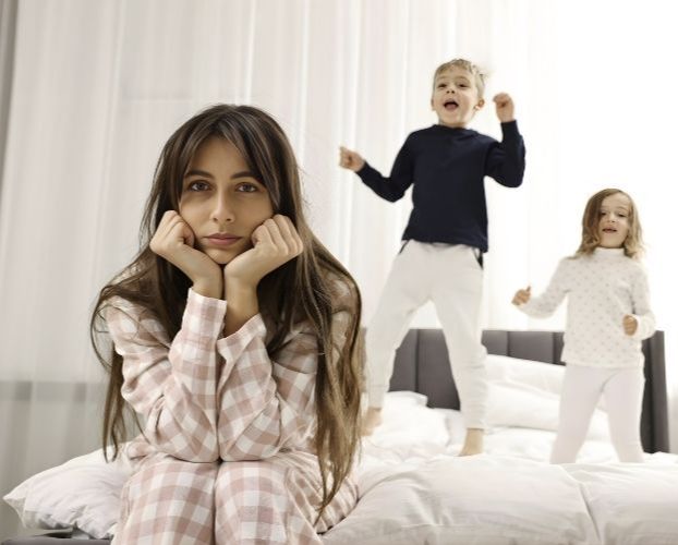 Mom tired of negotiating with her kids to sleep