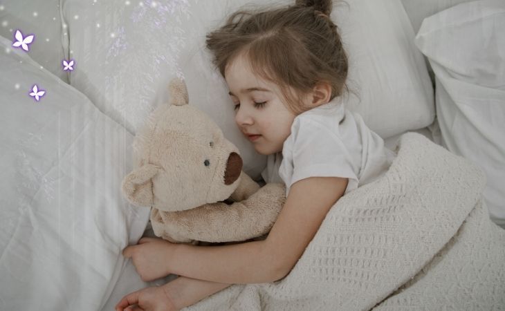 Little girl having a good night sleep