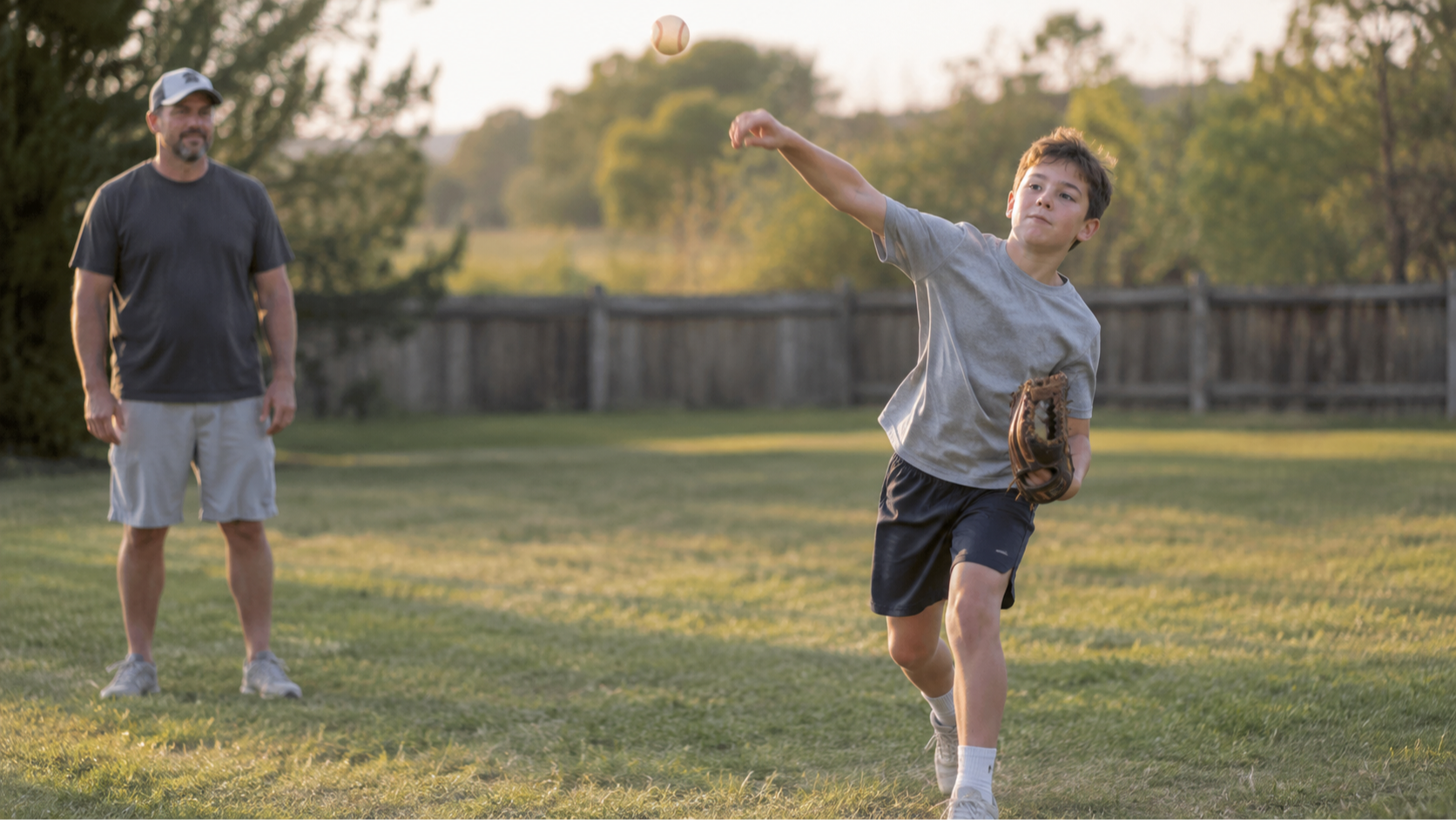 Youth pitcher throwing during a supervised return-to-throwing program after clearance