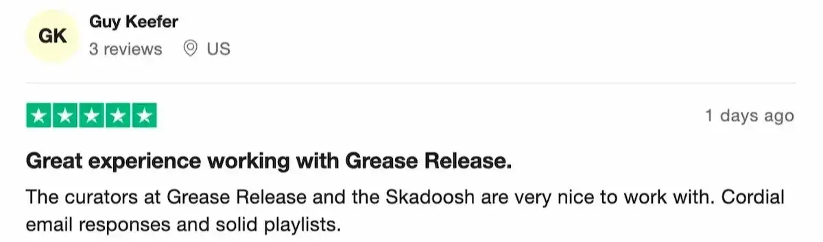 Feedback: Great experience working with Grease Release