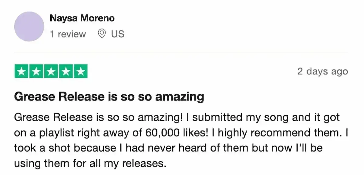 Feedback: Great experience working with Grease Release