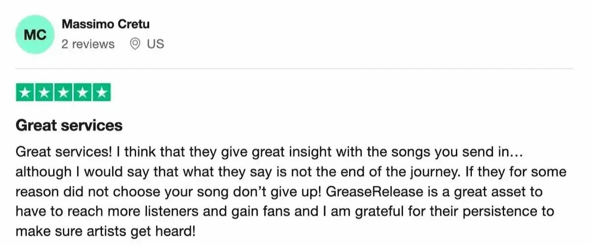 Feedback: Great experience working with Grease Release