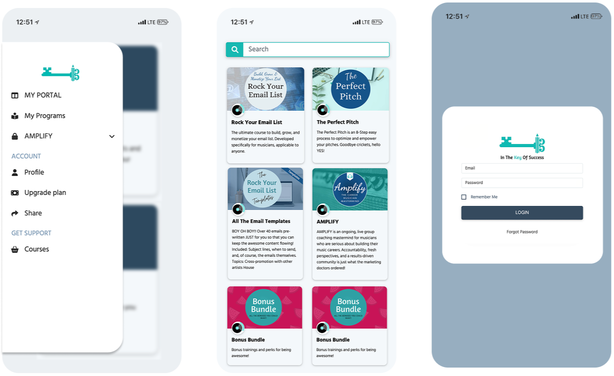 A modern online course platform designed for dietitians, showcasing organized nutrition education, saved learning resources, and easy course navigation. Designed by Motivation.digital