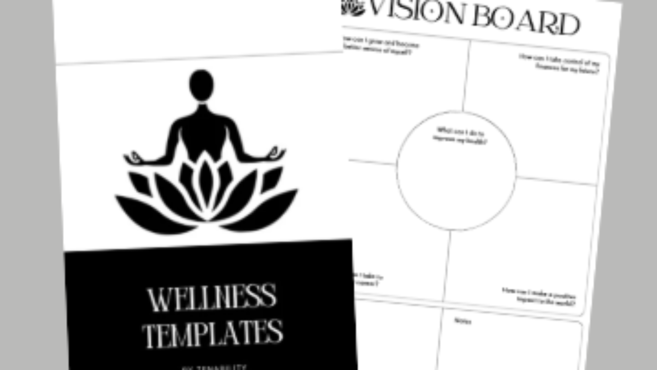 Manifestation, vision board, self growth, gratitude journal