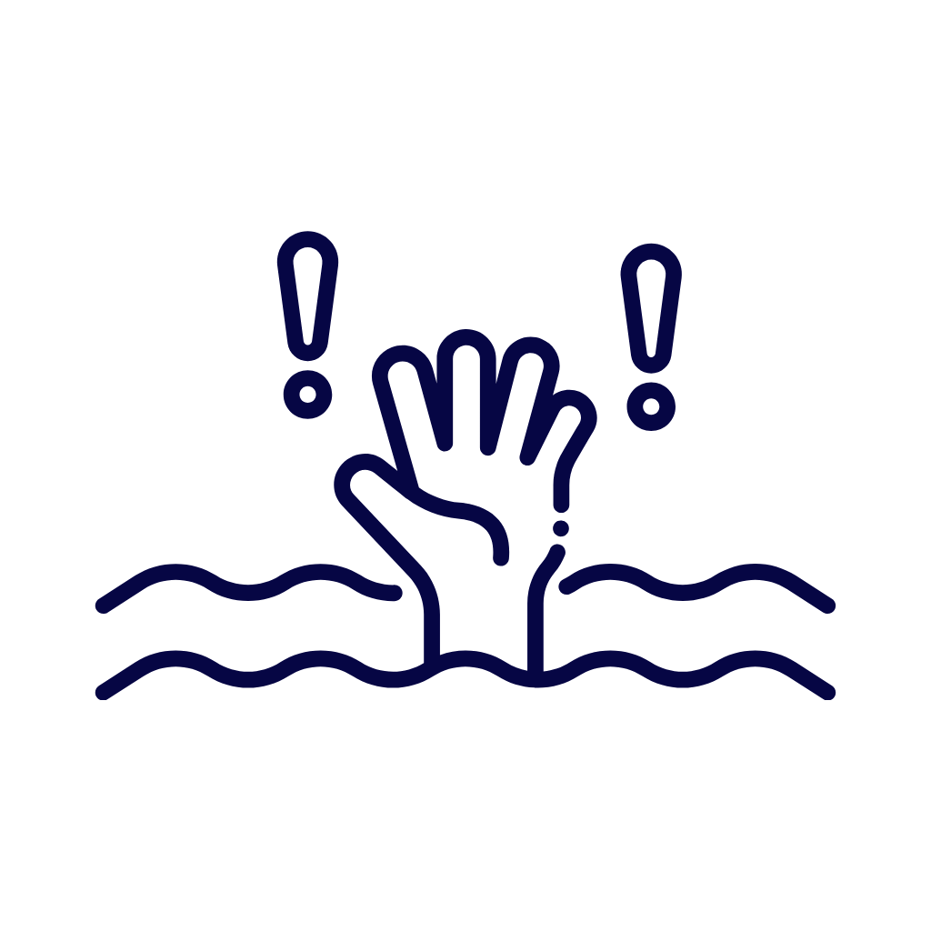 hand reaching for help