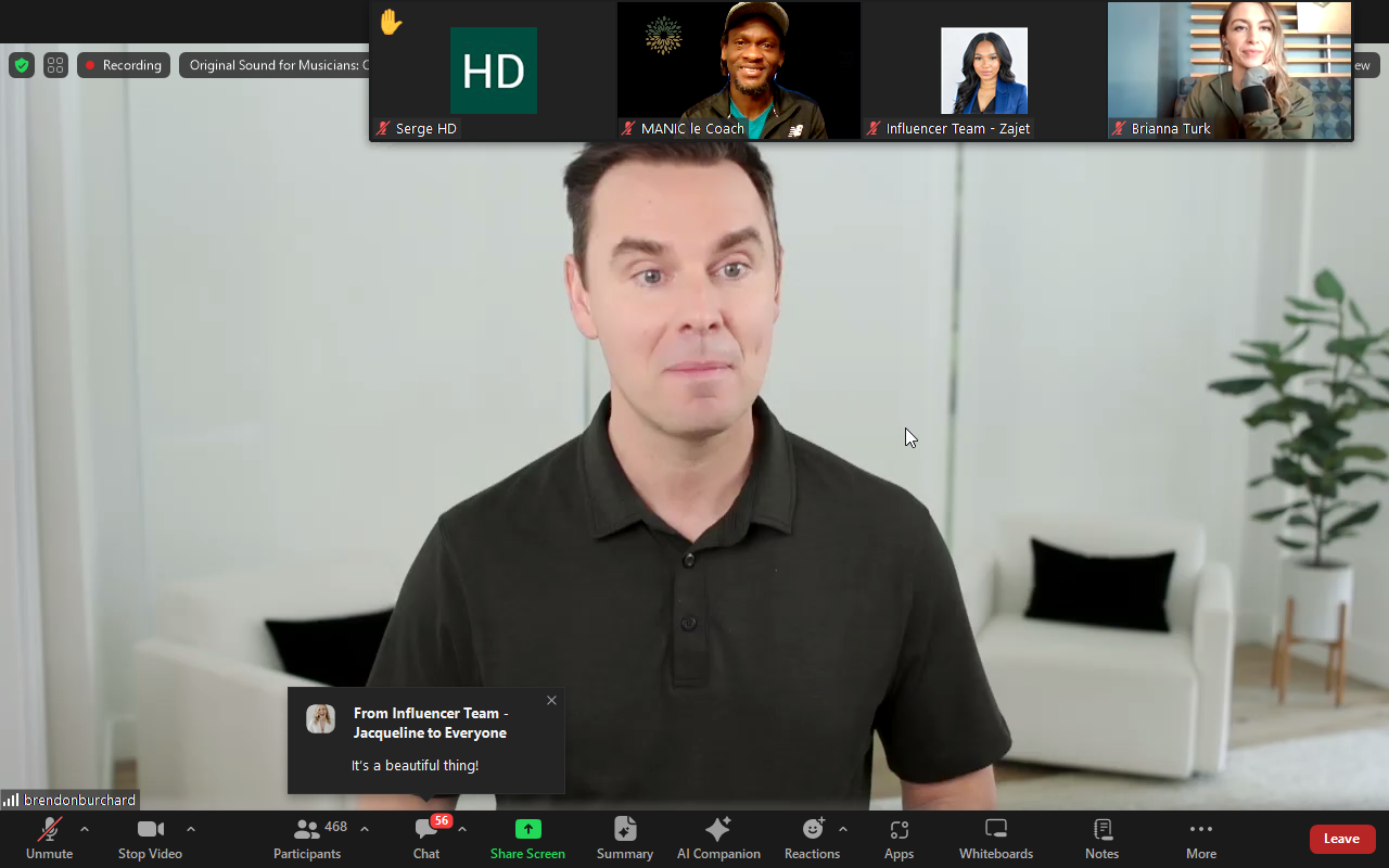 Brendon Burchard. Michel-Ange NICOLAS (MANIC en formation Influencer Pro