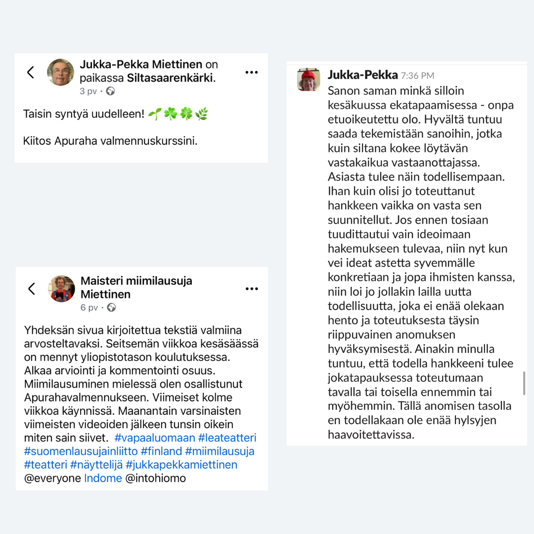 Intohiomo apuraha valmennus