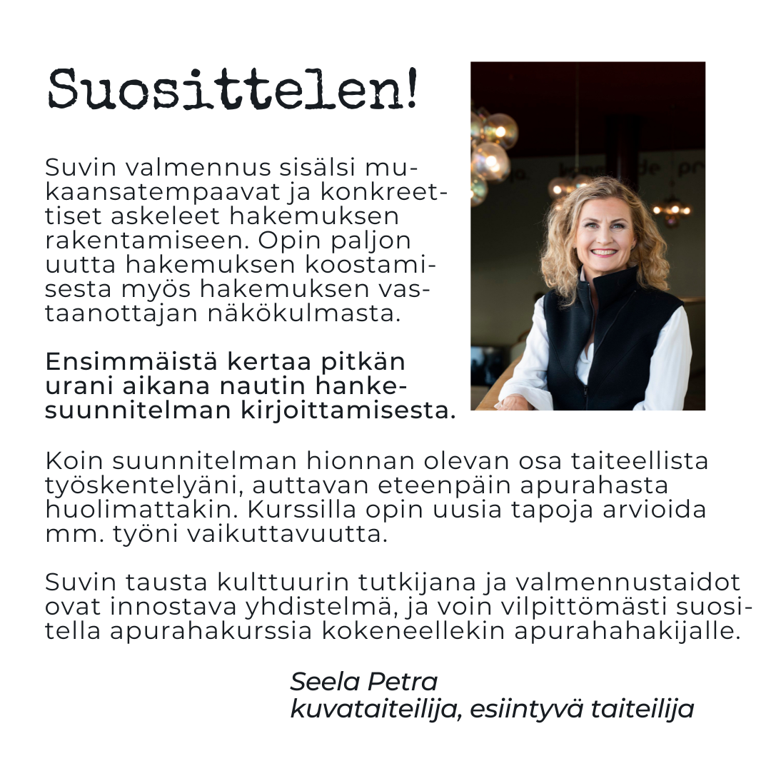 Intohiomo apuraha valmennus