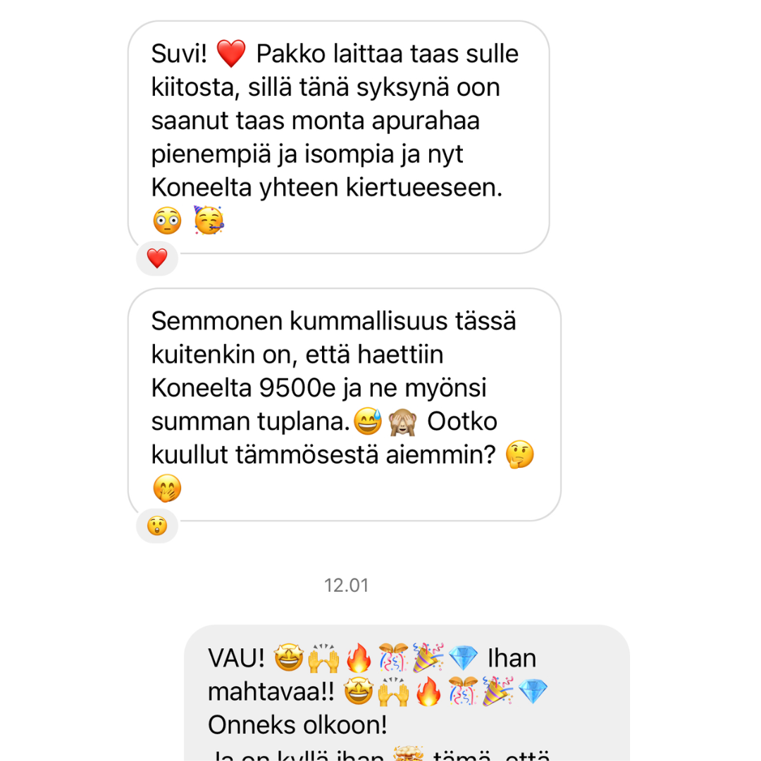 Intohiomo apuraha valmennus