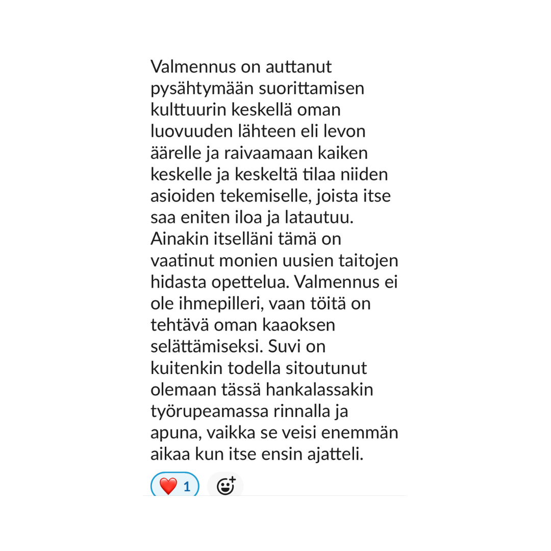 Intohiomo vapaa luomaan