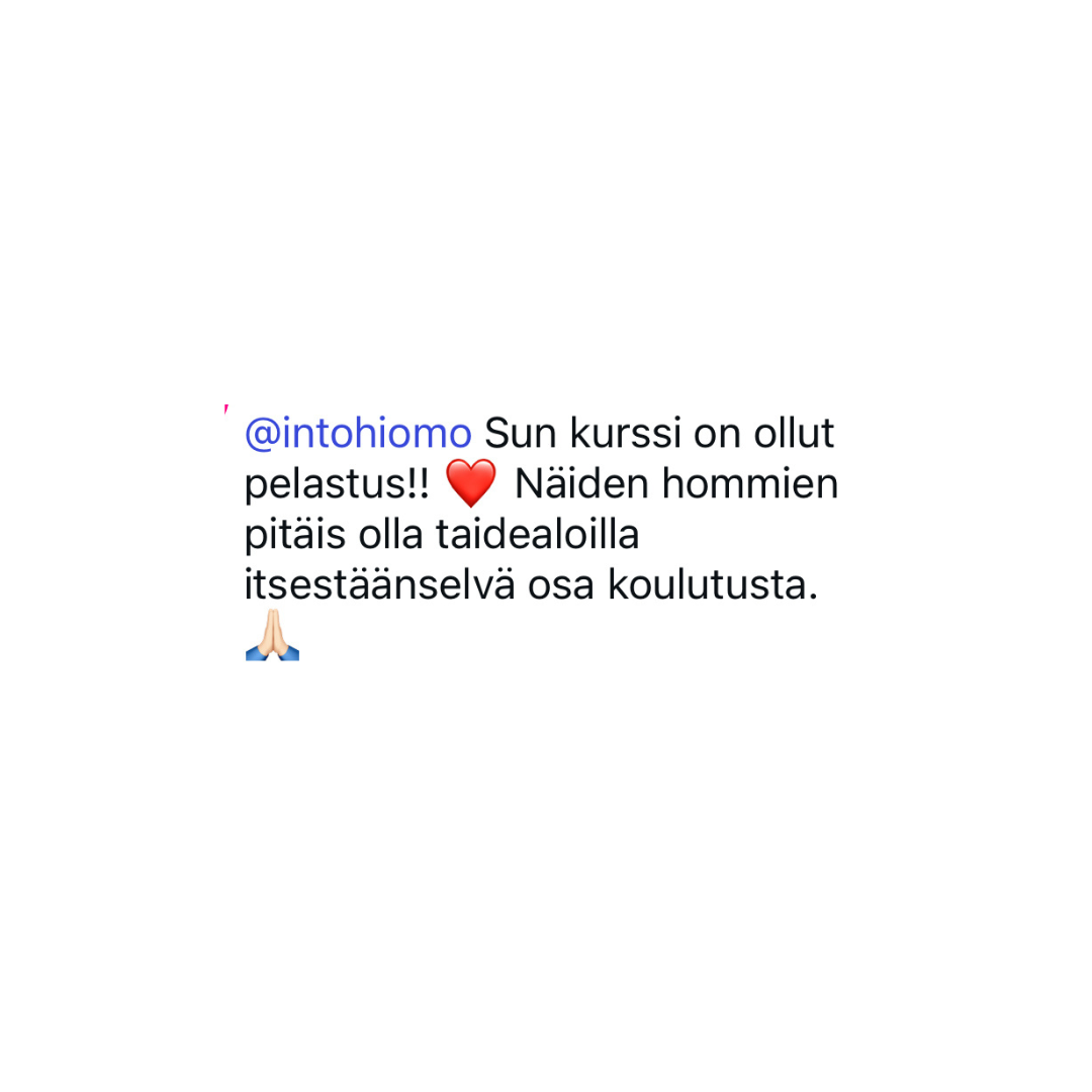 Intohiomo vapaa luomaan