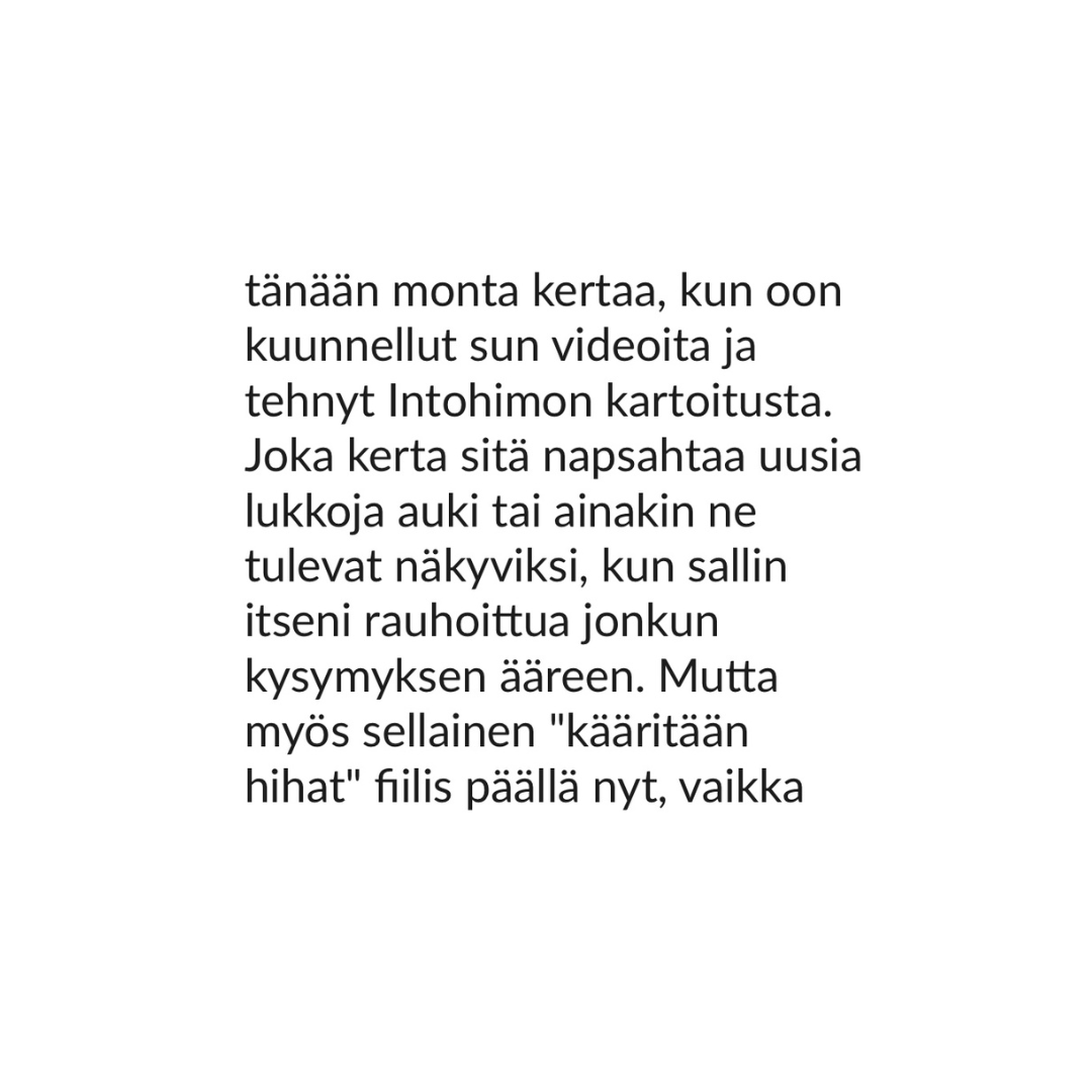 Intohiomo vapaa luomaan