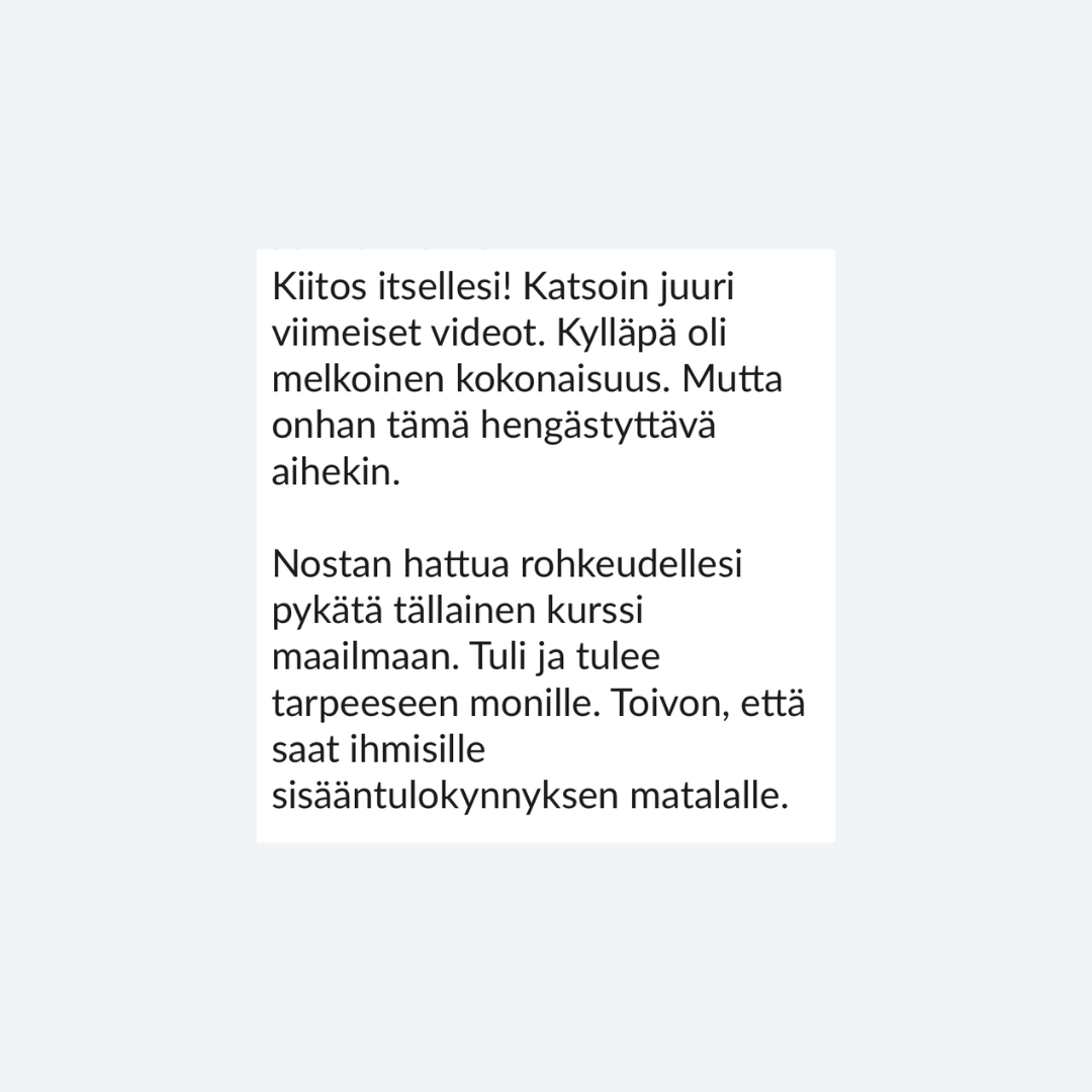 Intohiomo apuraha valmennus