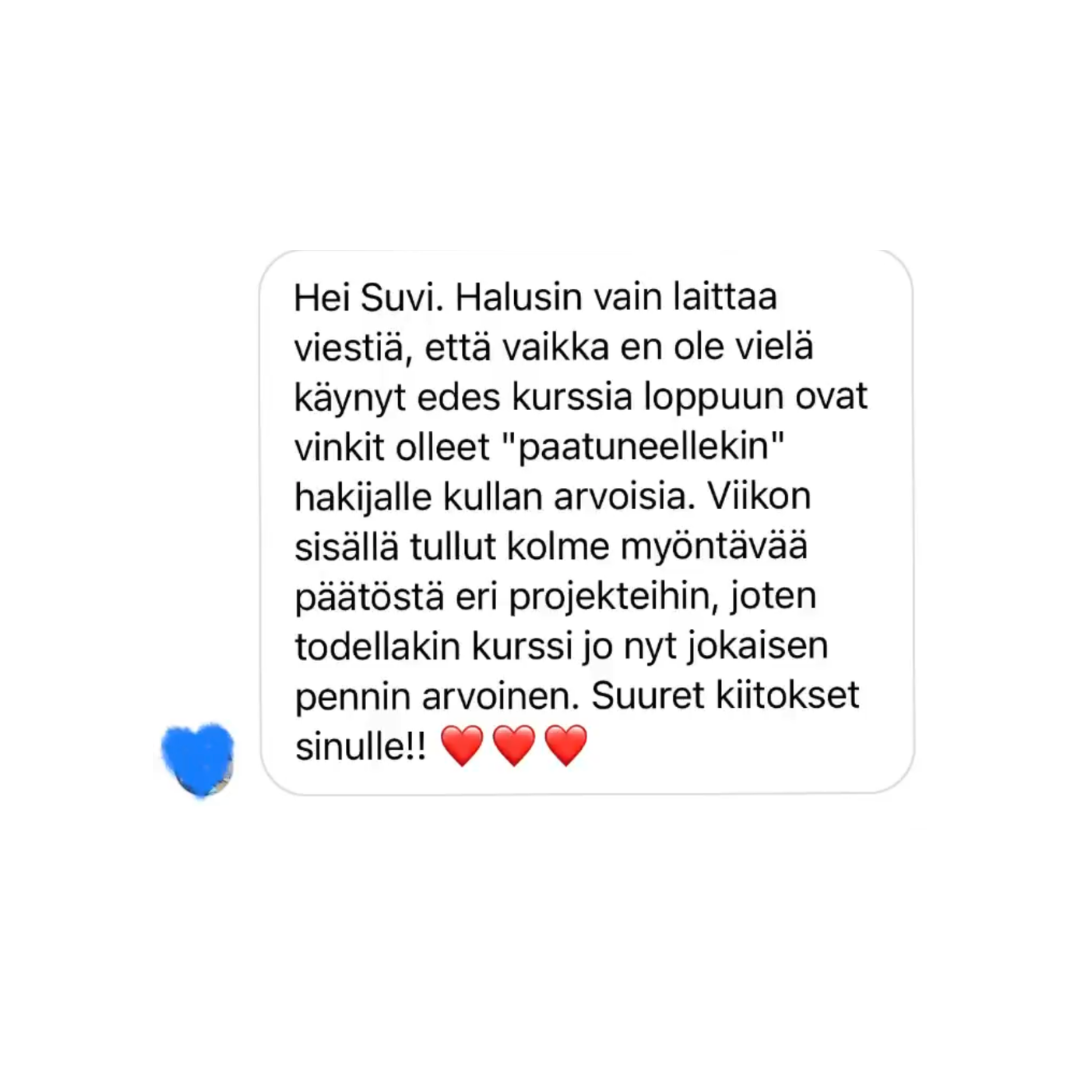 Intohiomo apuraha valmennus