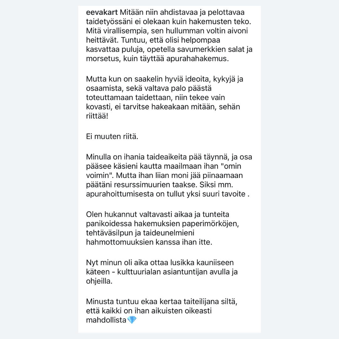 Intohiomo apuraha valmennus