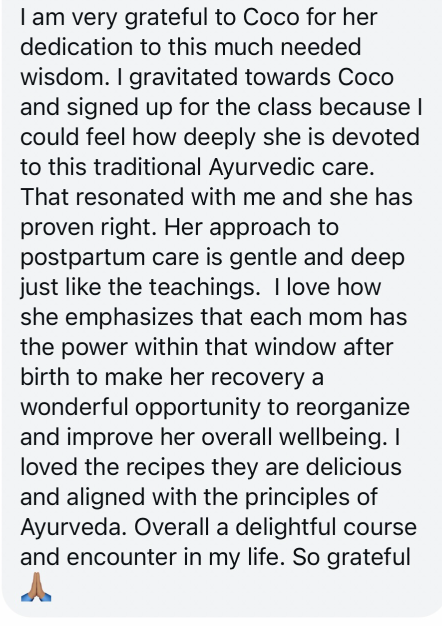 Postpartum Doula Programs For Your Holistic Business student testimonials