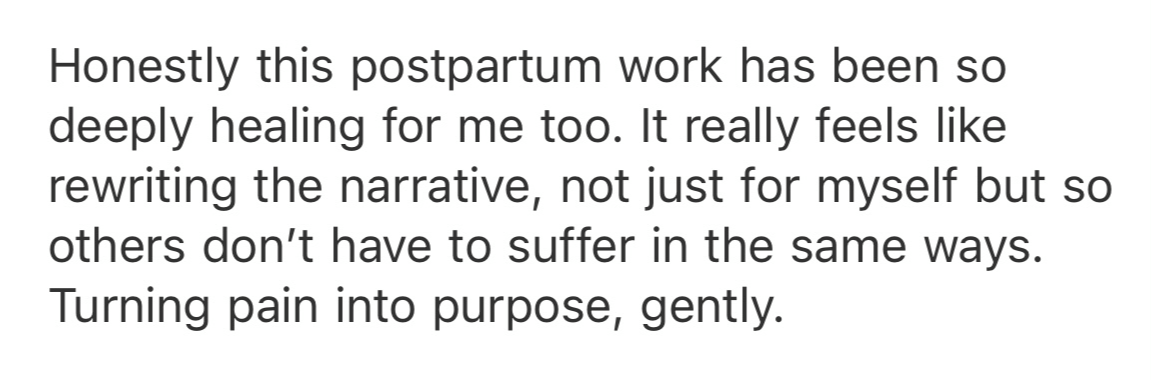 Postpartum Doula Programs For Your Holistic Business student testimonials