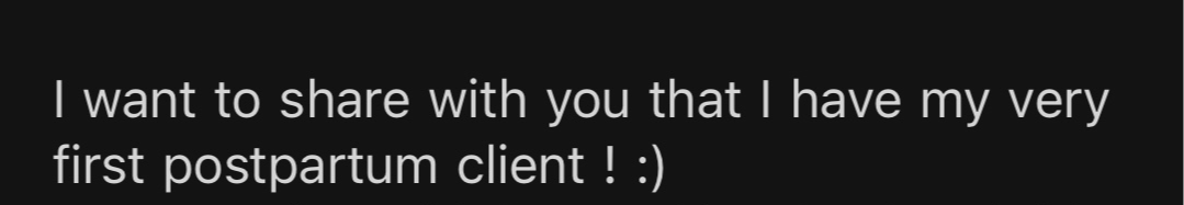 Postpartum Doula Programs For Your Holistic Business student testimonials