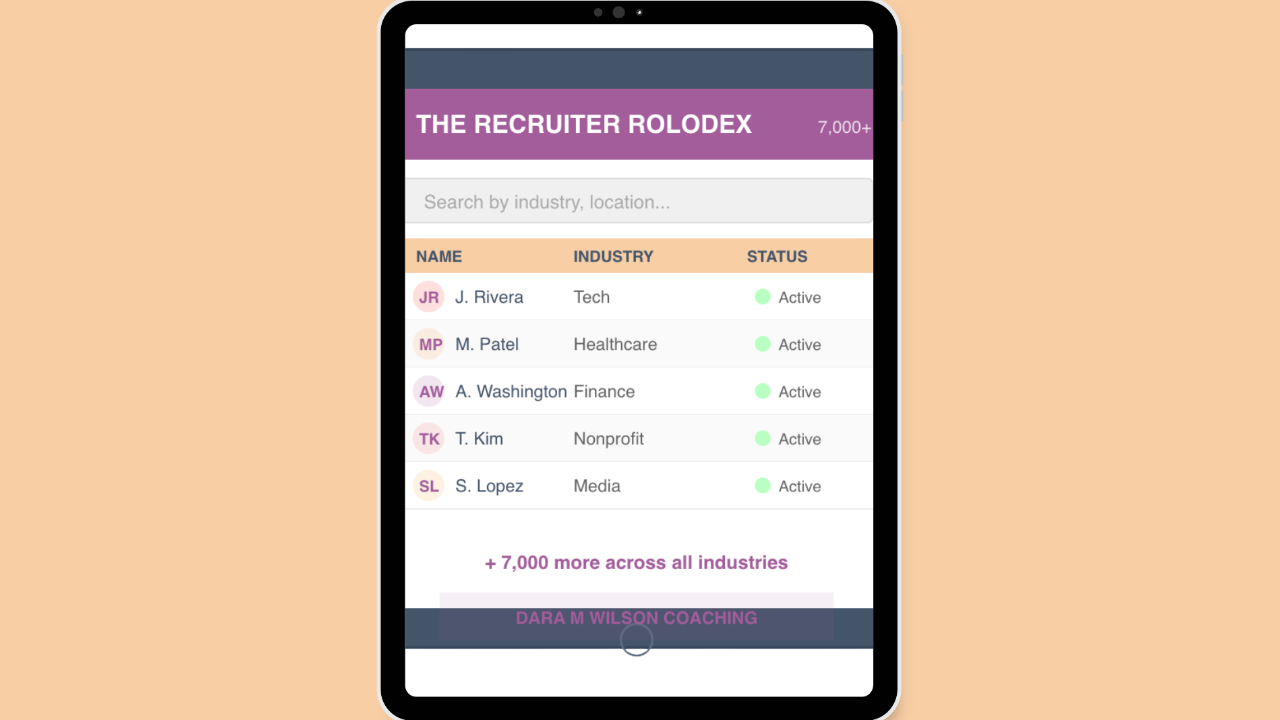 The Recruiter Rolodex