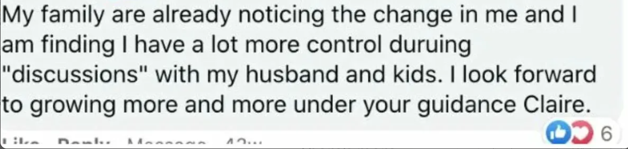 Testimonial screenshot