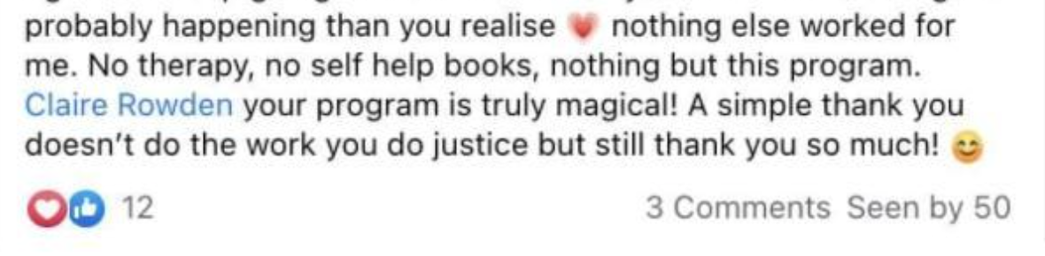 Testimonial screenshot