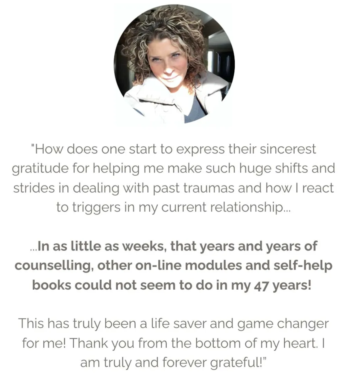 Testimonial screenshot