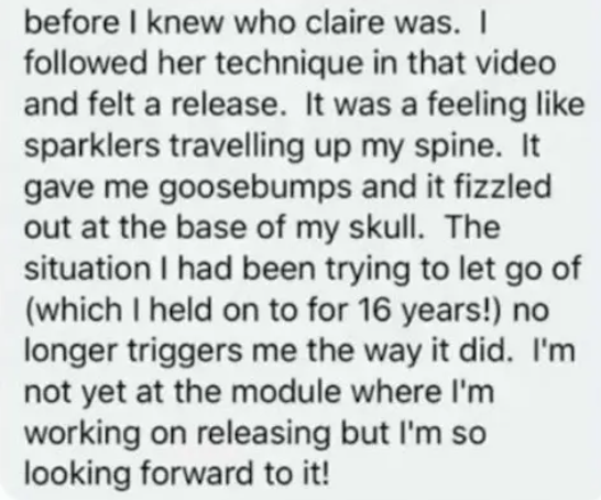 Testimonial screenshot