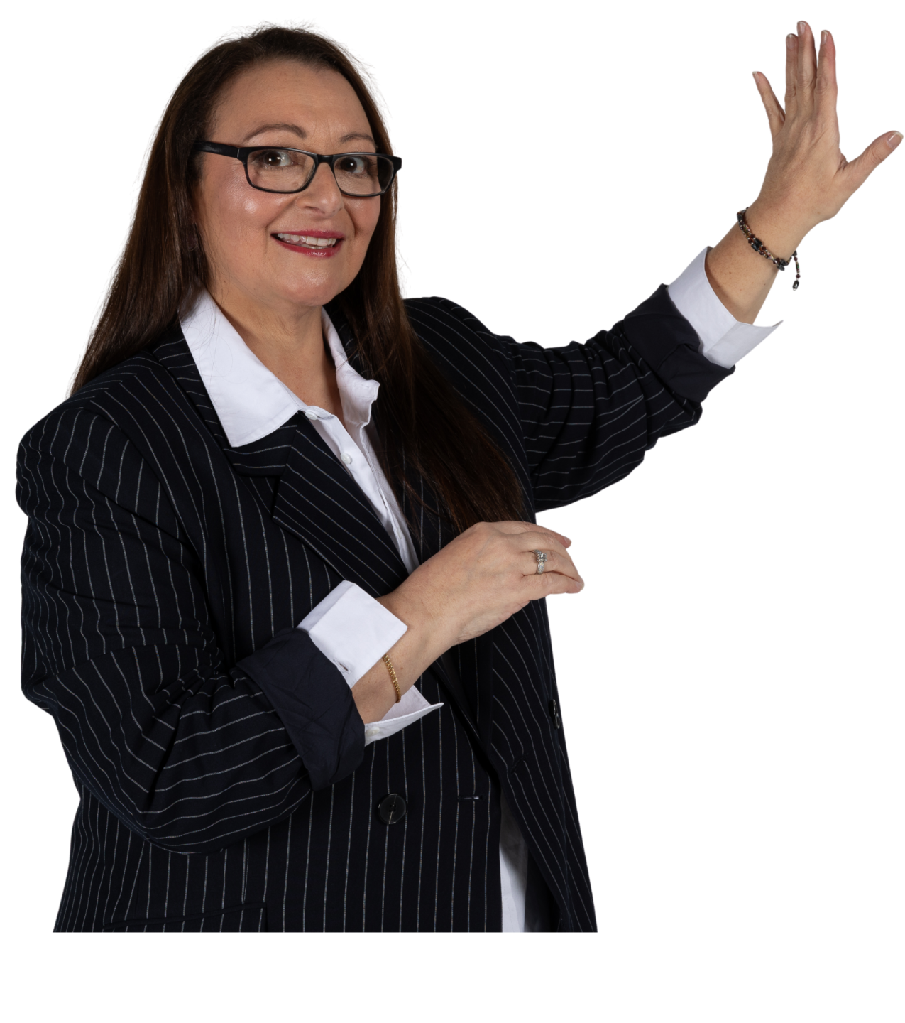 Jennifer Natale presenting confidently