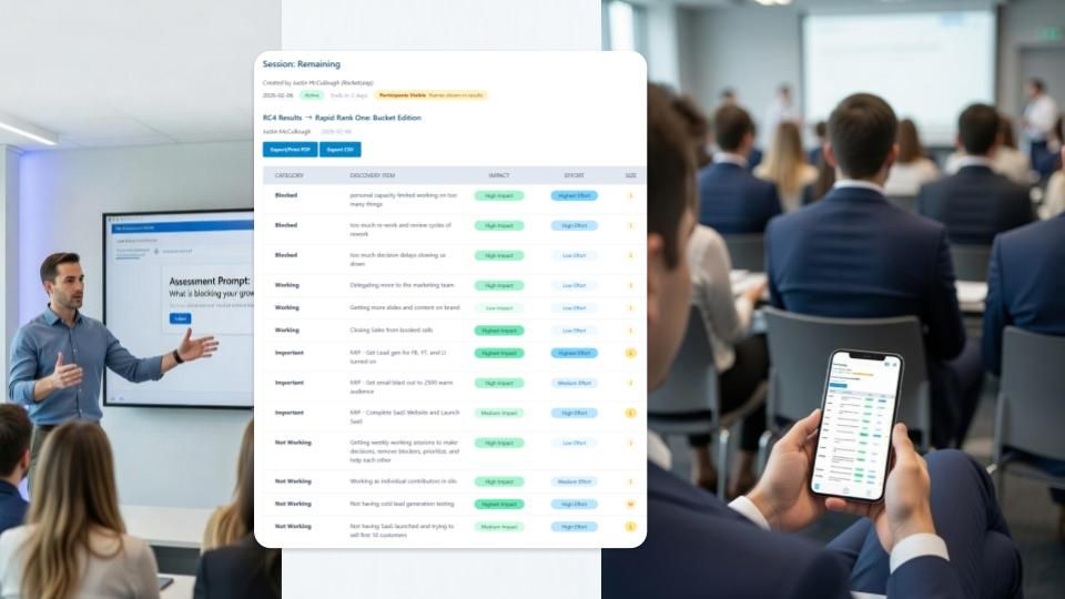 Speaker with audience