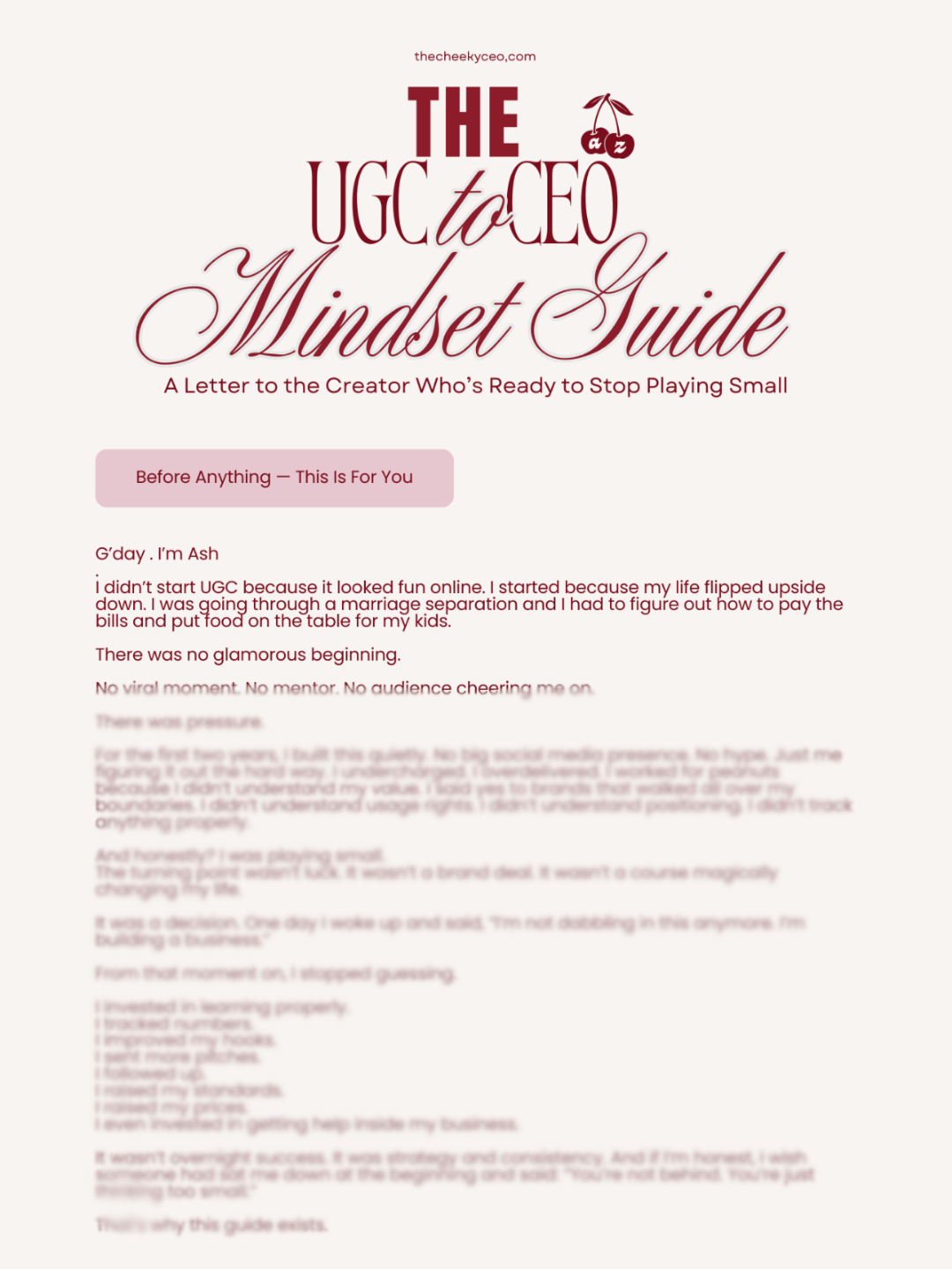 UGC to CEO Mindset Guide preview