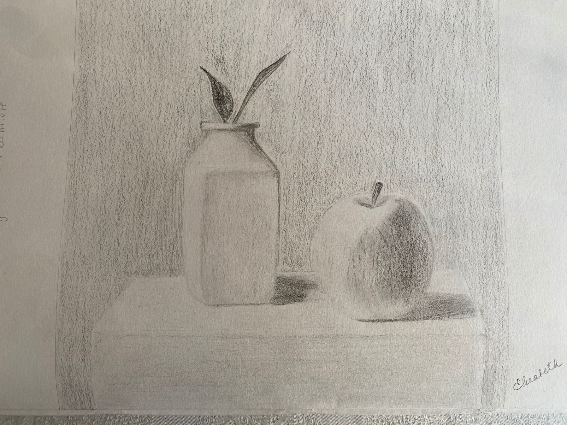dessin nature morte travail volumes et lumiere