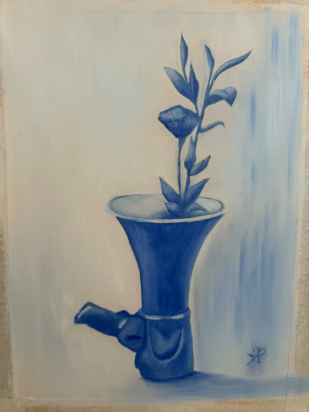 exercice de peinture à l'huile pour travailler sur les valeurs de la couleur