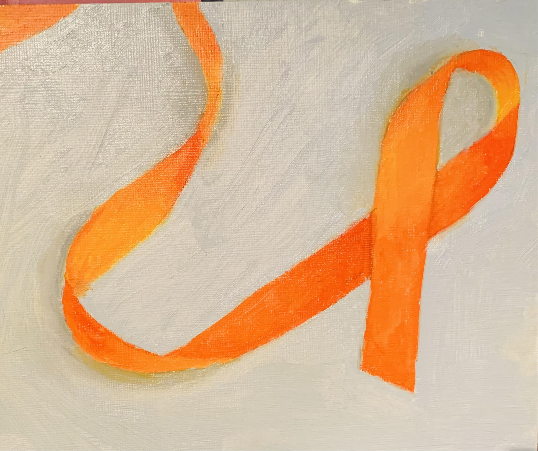 peinture à l'huile d'un ruban dans le cours sur les bases de la peinture