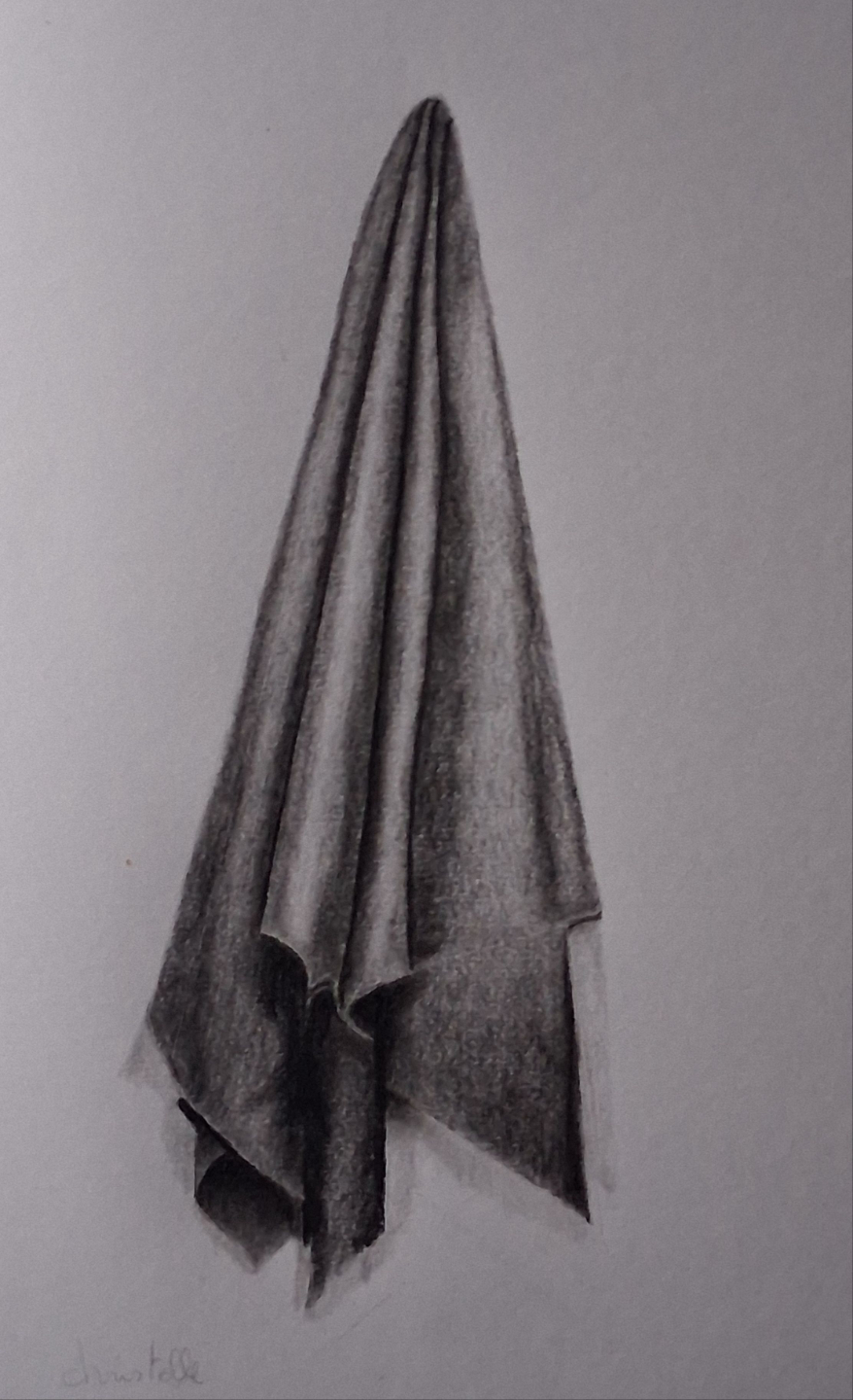 dessin drape travail ombre et lumiere