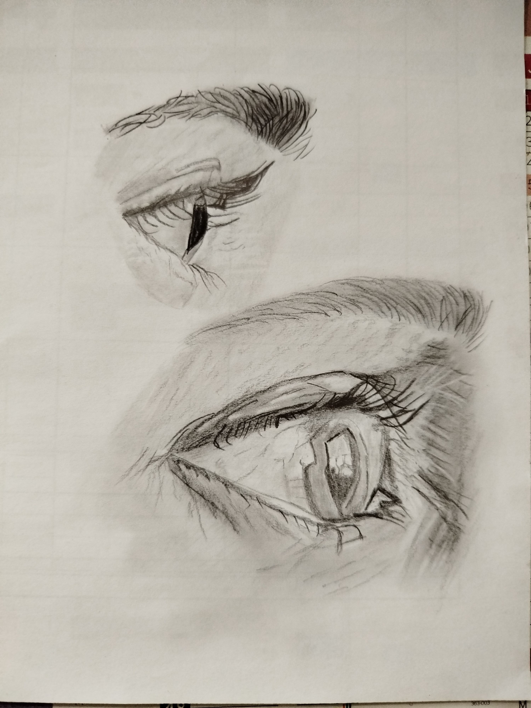 exercice dessin portrait oeil