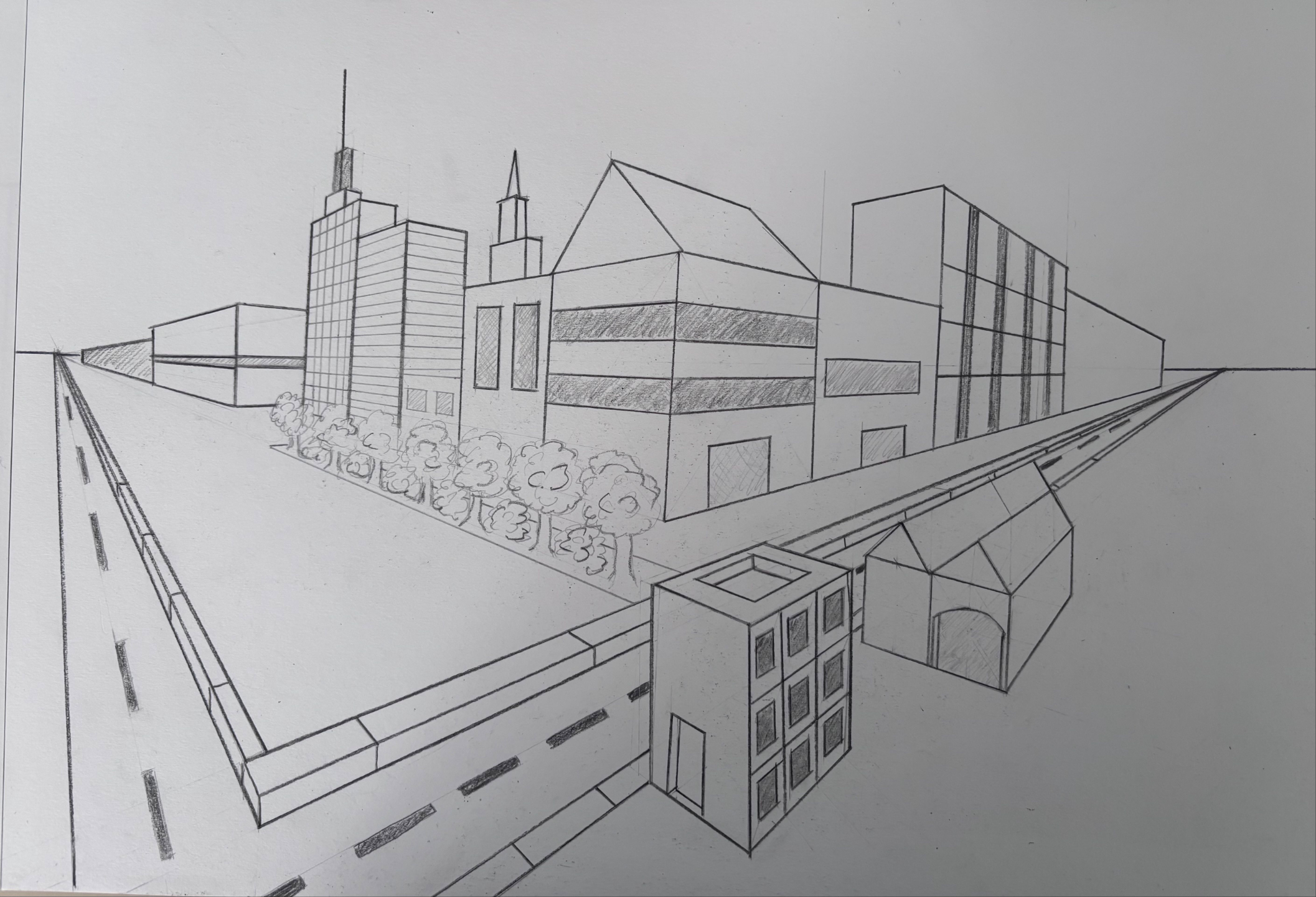 exercice de peinture à l'huile pour travailler sur les valeurs de la couleur