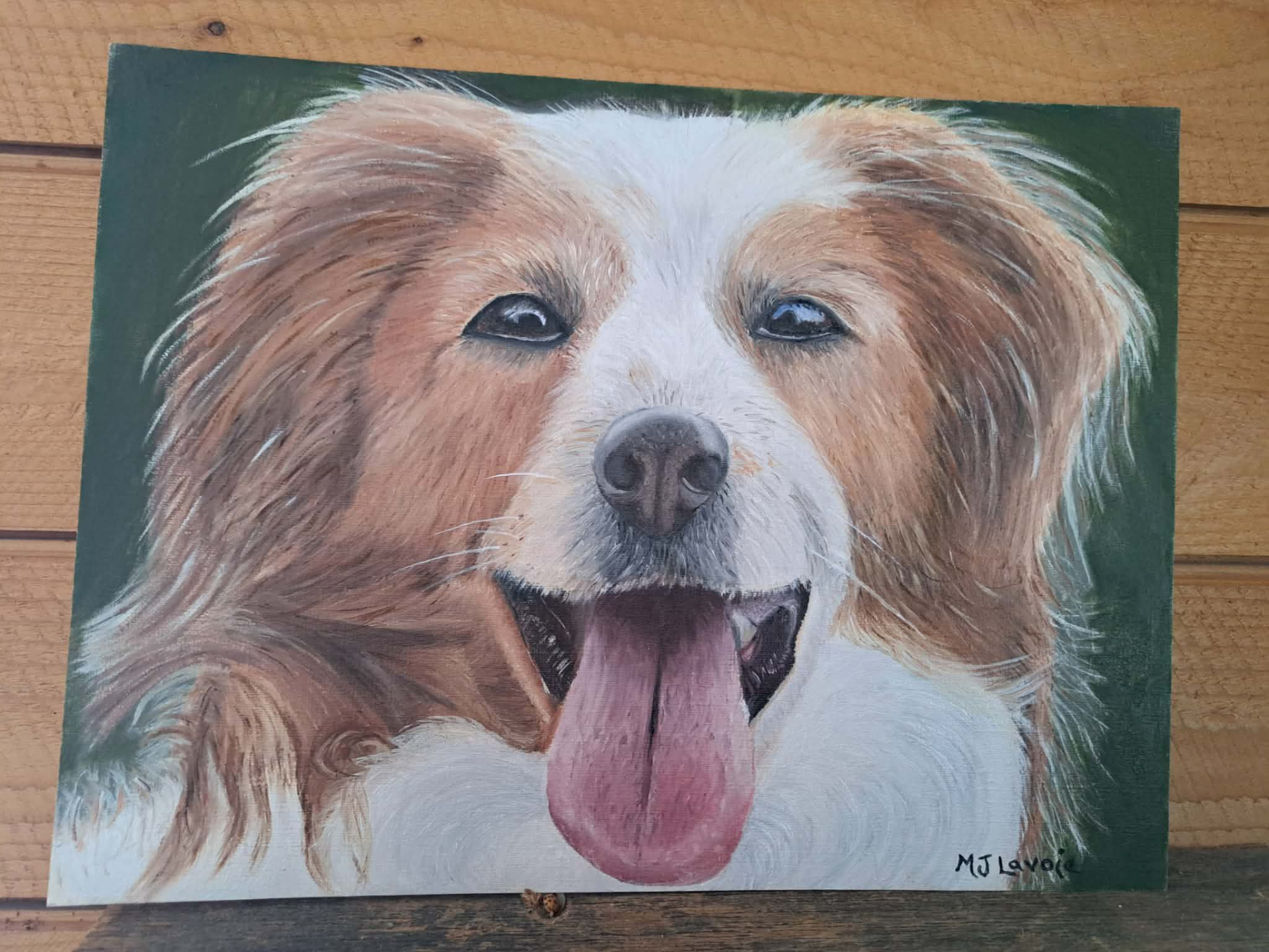 exercice chien cours peinture huile