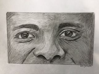 dessin de portrait d'une femme dans le cours de dessin