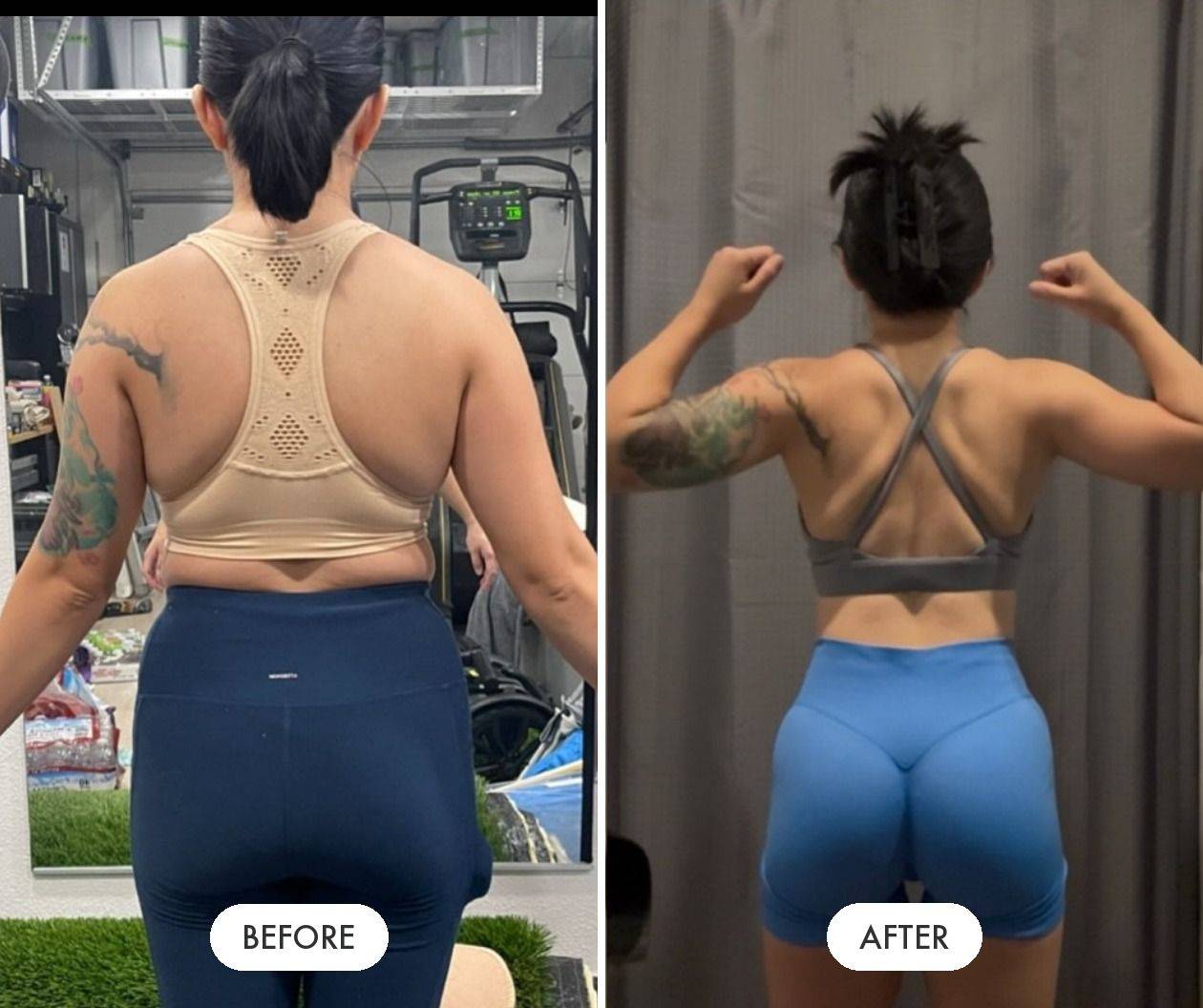 Cindy, before and after