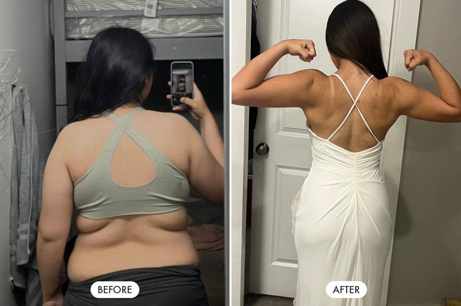 Ari's Fit Challenge participant, before and after